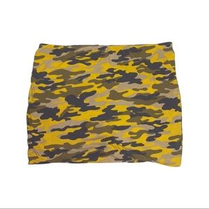 Better Be Yellow Camo Mini Skirt - Size 1X